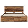 vidaXL Cadre de lit Bois ancien 200 x 200 cm Bois de pin massif