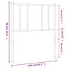 vidaXL T&ecirc;te de lit m&eacute;tal noir 100 cm