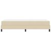 vidaXL Lit &agrave; ressorts avec matelas Cr&egrave;me 90 x 200 cm tissu