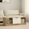 vidaXL Table basse blanc et ch&ecirc;ne sonoma 102x50x36cm bois d'ing&eacute;nierie
