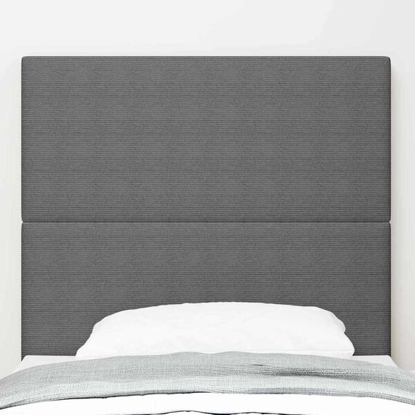 vidaXL T&ecirc;te de lit LED avec t&ecirc;te de lit Gris clair 80 cm Polyester