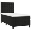 vidaXL Sommier &agrave; lattes de lit matelas et LED Noir 100x200 cm Velours