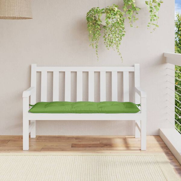 vidaXL Coussin de banc de jardin vert m&eacute;lang&eacute; 120x50x7 cm tissu