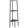 vidaXL &Eacute;tag&egrave;re d'angle 3 niveaux Noir 45,5x31,5x120 cm