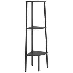vidaXL &Eacute;tag&egrave;re d'angle 3 niveaux Noir 45,5x31,5x120 cm