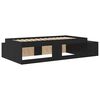 vidaXL Cadre de lit avec rangement Ch&ecirc;ne noir 80 cm Bois d'ing&eacute;nierie