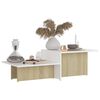 vidaXL Table basse Chêne sonoma blanc 111,5x50x33 cm Bois d'ingénierie