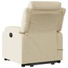 vidaXL Fauteuil inclinable de massage &eacute;lectrique Cr&egrave;me Tissu