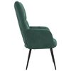 vidaXL Chaise de relaxation Vert foncé Velours