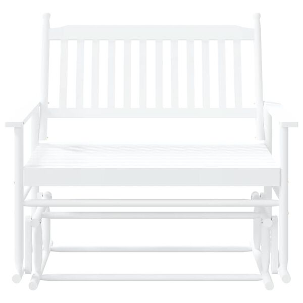 vidaXL Banc balancelle blanc 118x70x104,5 cm bois massif de peuplier