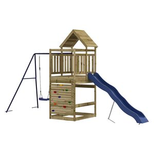 vidaXL Aire de jeux d'ext&eacute;rieur bois de pin impr&eacute;gn&eacute;