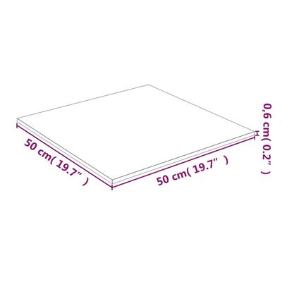 vidaXL Dessus de table Transparent 50x50 cm Verre trempé