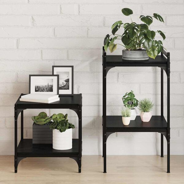 vidaXL &Eacute;tag&egrave;re &agrave; livres 4 pcs Noir 40 x 40 x 1,5 cm Bois d'ing&eacute;nierie