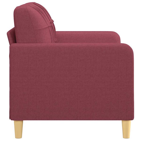 vidaXL Canap&eacute; &agrave; 2 places Rouge bordeaux 120 cm Tissu