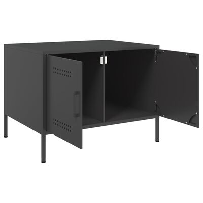 vidaXL Table basse noir 68x50x50,5 cm acier