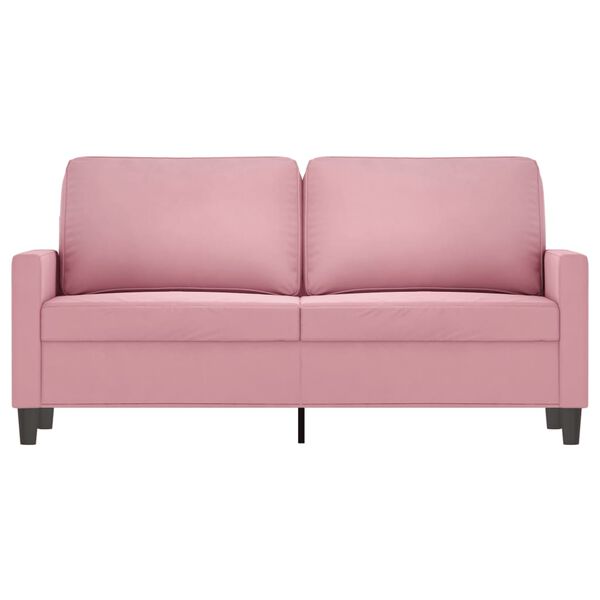 vidaXL Canap&eacute; &agrave; 2 places Rose 140 cm Velours