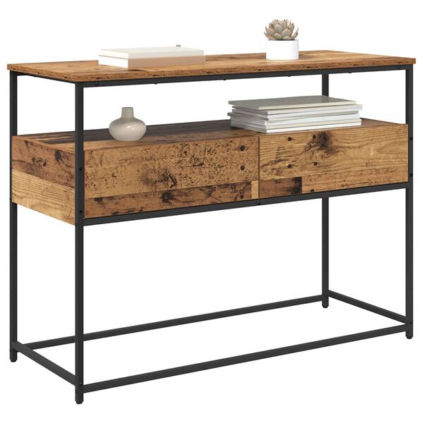 vidaXL Table console Bois Ancien 100 x 40 x 75 cm Bois d'ing&eacute;nierie