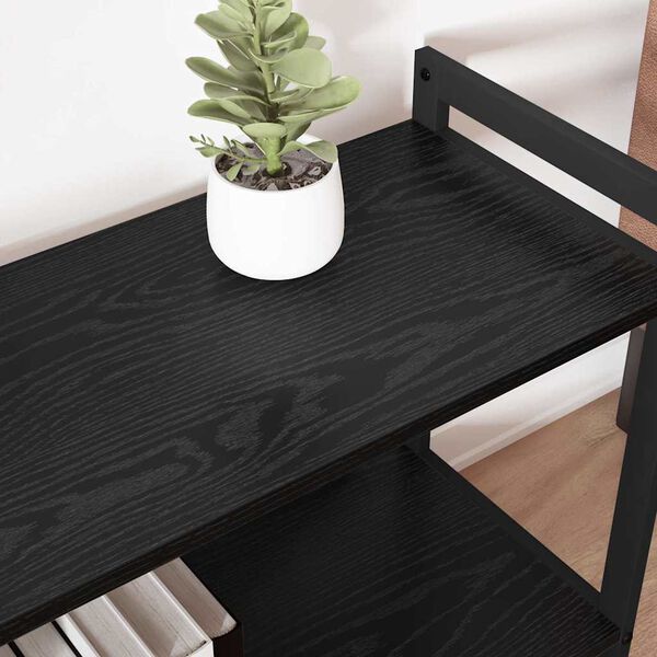 vidaXL &Eacute;tag&egrave;re Ch&ecirc;ne noir 40 x 30 x 85 cm Bois d'ing&eacute;nierie