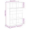 vidaXL Buffet haut noir 80x42,5x124 cm bois d'ing&eacute;nierie