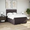 vidaXL Sommier &agrave; lattes de lit avec matelas Marron fonc&eacute; 140x200 cm