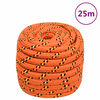 vidaXL Corde de bateau Orange 20 mm 25 m Polypropyl&egrave;ne