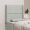 vidaXL Oreille de t&ecirc;te de lit Gris clair 80 x 16 x 4 cm Velours
