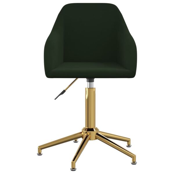 vidaXL Chaises pivotantes &agrave; manger lot de 6 vert fonc&eacute; velours