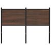 vidaXL T&ecirc;te de lit ch&ecirc;ne marron 120 cm bois d'ing&eacute;nierie et acier