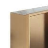 vidaXL Niche de douche dor&eacute; bross&eacute; 32x62x9 cm acier inoxydable
