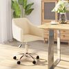 vidaXL Chaise pivotante de salle &agrave; manger Cr&egrave;me Tissu