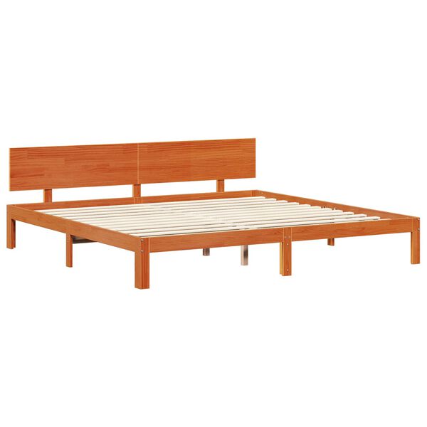 vidaXL Cadre de lit avec stockage 2 pcs Cire marron Bois de Pin Massif