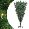 vidaXL Arbre de No&euml;l artificiel pr&eacute;-&eacute;clair&eacute; &agrave; l'envers avec ensemble de boules
