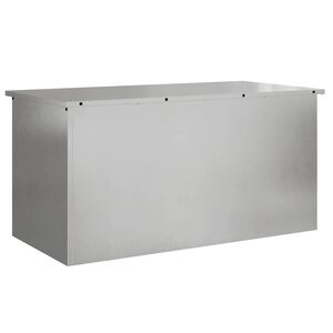 vidaXL Coffre de rangement de jardin Acier galvanis&eacute; 220 L Argent&eacute;