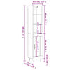 vidaXL Buffet haut Blanc brillant 34,5x34x180 cm Bois d'ing&eacute;nierie