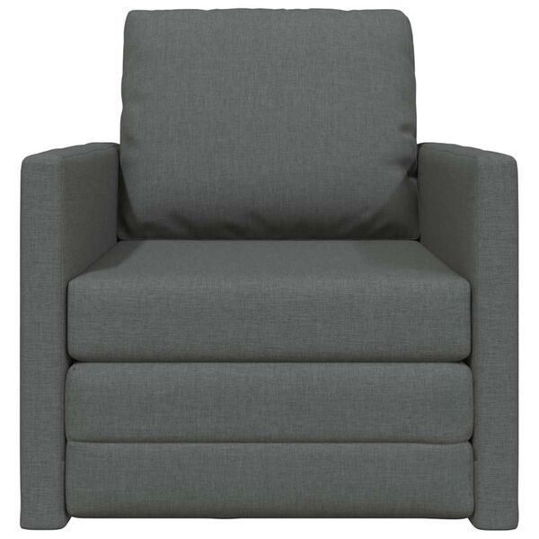 vidaXL Canap&eacute;-Lit 60cm Gris fonc&eacute; tissu