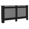 vidaXL Cache-Radiateur 2 pcs Noir 152 x 19 x 81,5 cm Bois d'ing&eacute;nierie