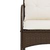 vidaXL Chaise &agrave; bascule de jardin avec coussins marron r&eacute;sine tress&eacute;e