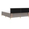 vidaXL Lit &agrave; ressort LED avec matelas Taupe 180 x 200 cm tissu