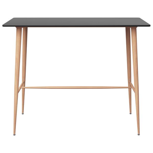 vidaXL Ensemble de bar 7 pcs Noir et blanc