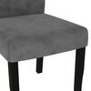 vidaXL Chaises &agrave; manger lot de 4 Gris fonc&eacute; Velours