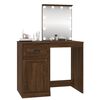 vidaXL Coiffeuse avec LED ch&ecirc;ne marron 90x50x132,5cm bois d'ing&eacute;nierie