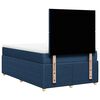 vidaXL Sommier &agrave; lattes de lit avec matelas bleu 120x190 cm tissu