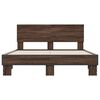 vidaXL Cadre de lit sans matelas ch&ecirc;ne marron 135x190 cm