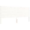 vidaXL Cadre de lit sans matelas blanc bois massif