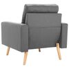 vidaXL Fauteuil gris fonc&eacute; tissu