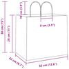 vidaXL Sacs en papier 50 pcs avec poign&eacute;es blanc 32x22x28 cm