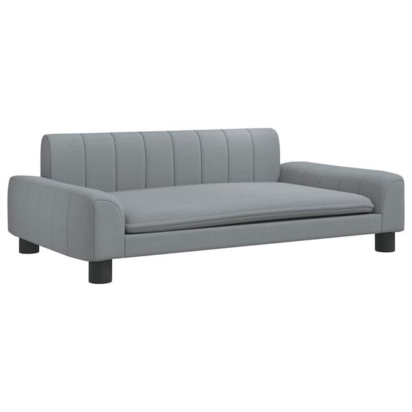 vidaXL Canap&eacute; pour enfants gris clair 90x53x30 cm tissu