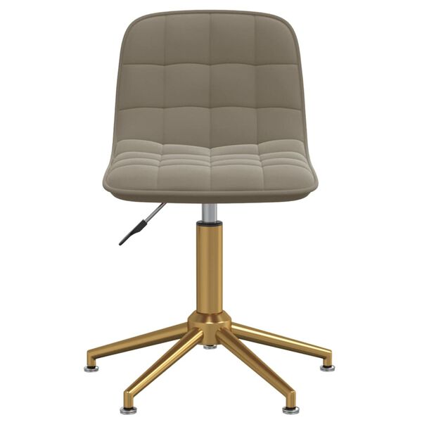 vidaXL Chaises pivotantes &agrave; manger lot de 2 Gris clair Velours