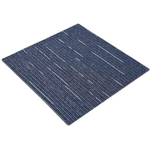 vidaXL Carreau de tapis Ray&eacute; Bleu 50 x 50 cm 36 pc PP et Bitume