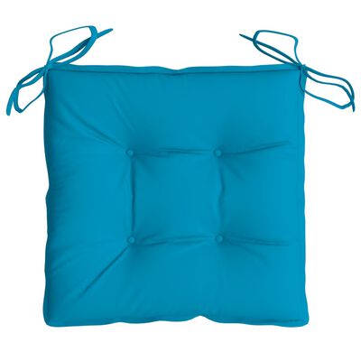 vidaXL Coussins de chaise lot de 2 bleu clair 50x50x7 cm tissu oxford